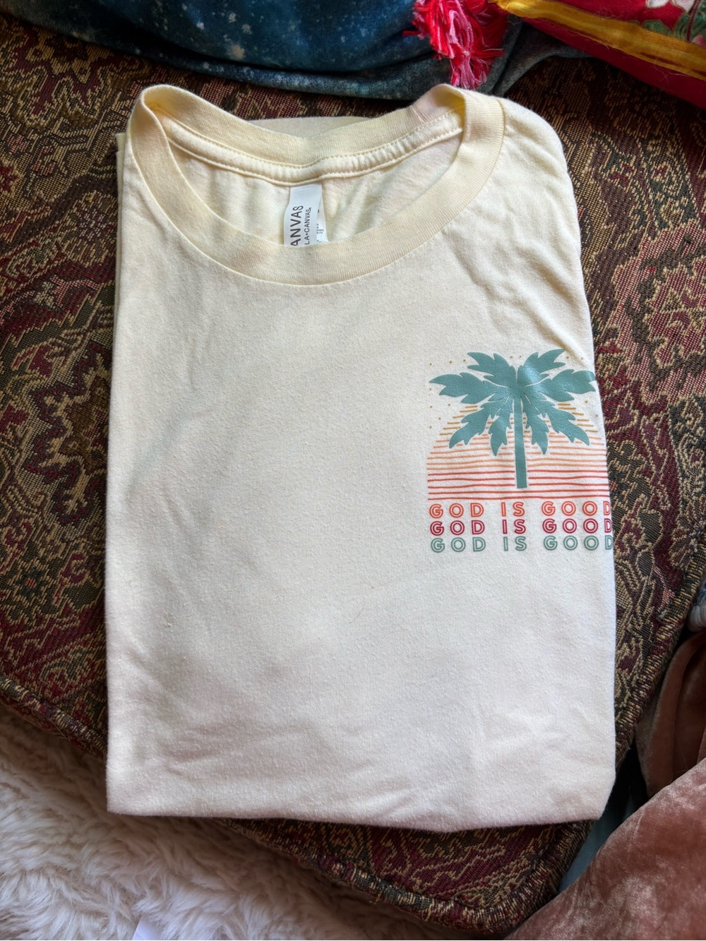 Bella Canvas Light Yellow Crewneck T‑Shirt